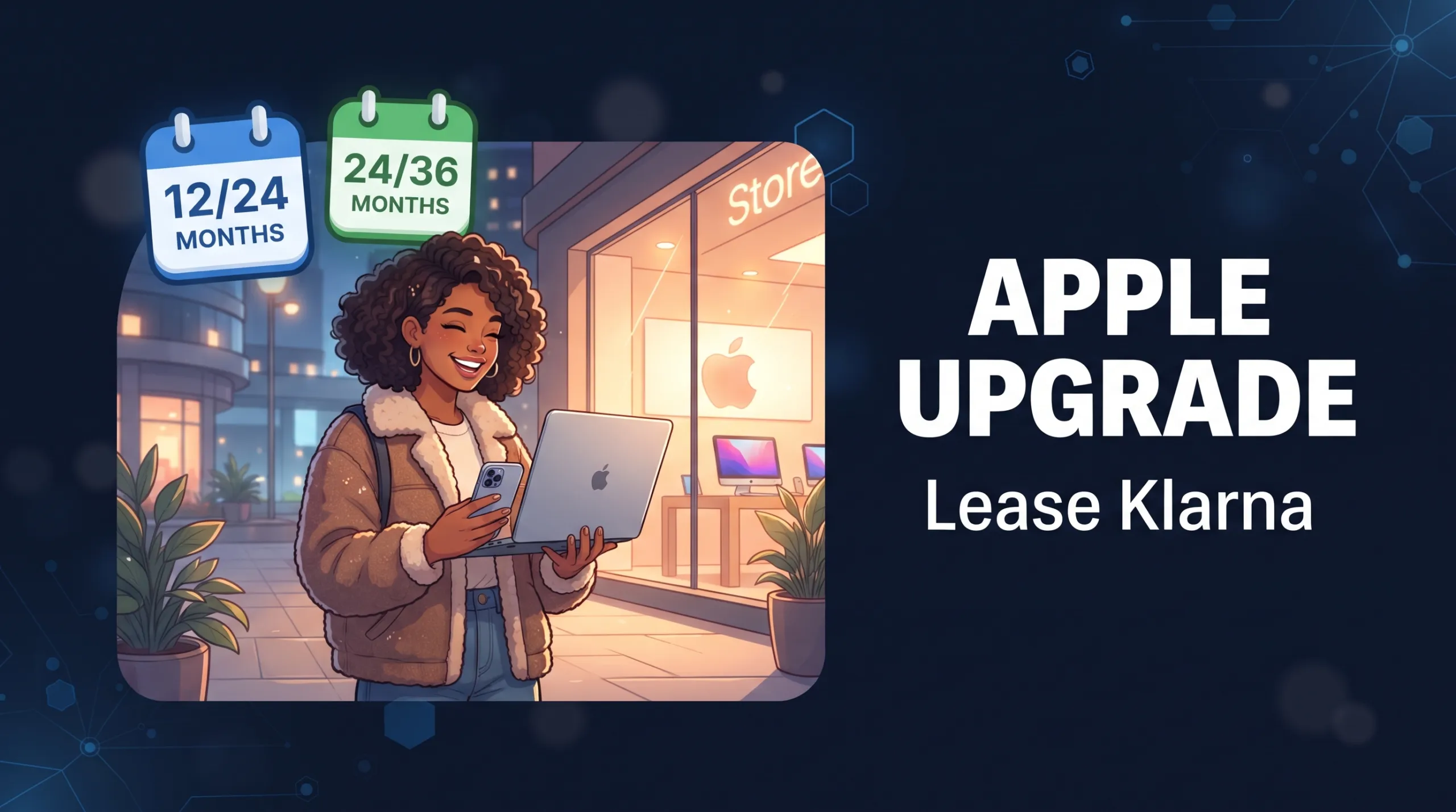Apple Upgrade: lease Klarna, prazos 12/24 e 24/36