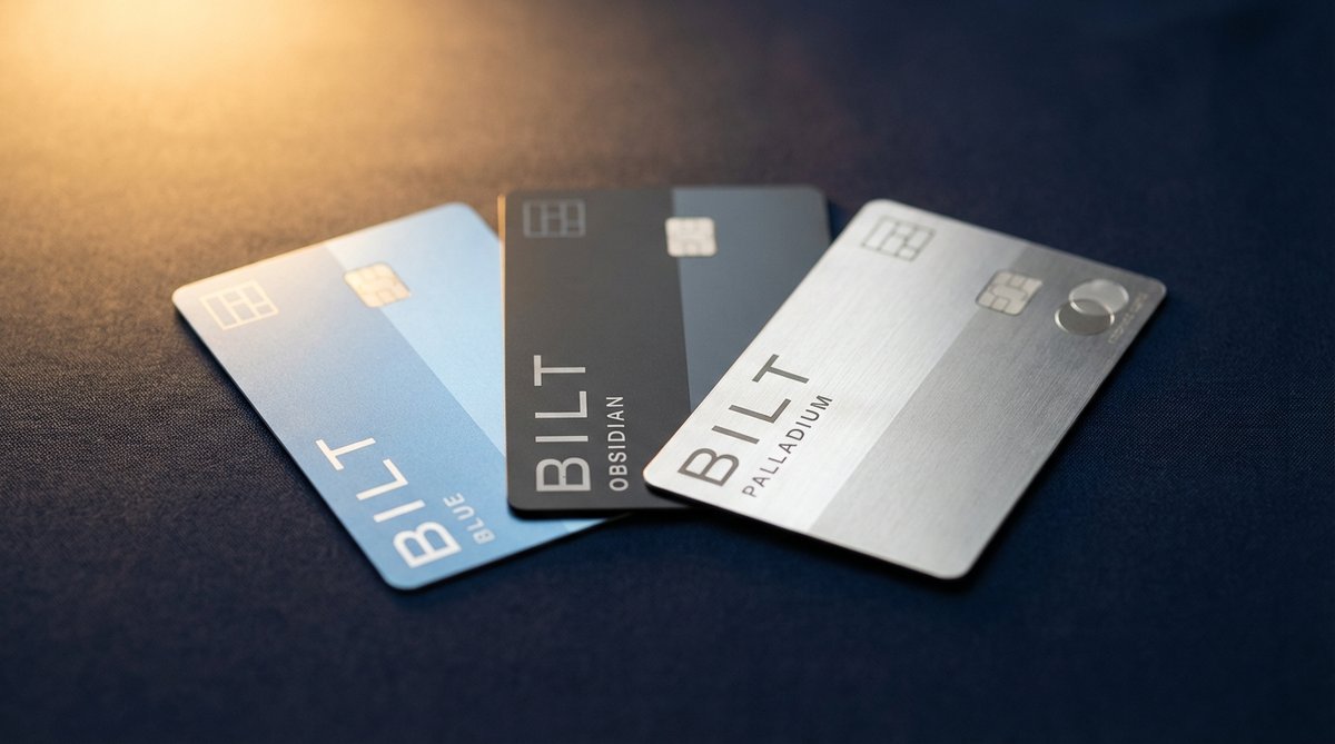 Novos cartões Bilt 2.0: Blue, Obsidian e Palladium