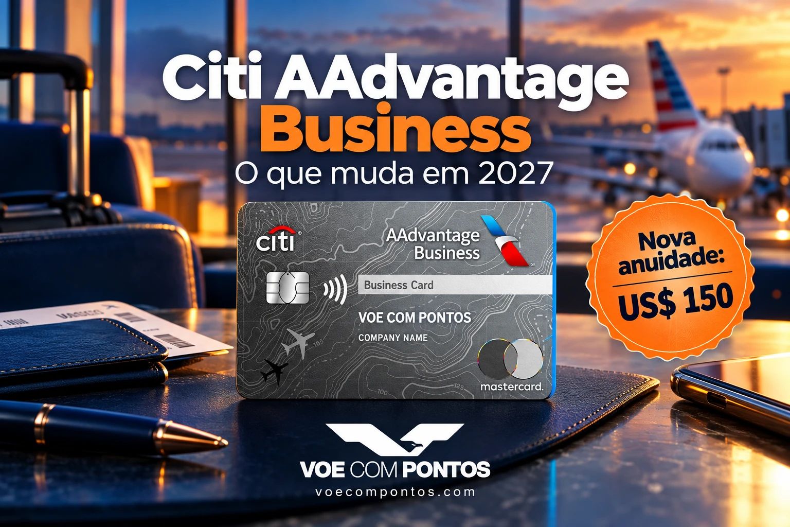 Citi AAdvantage Business: capa das mudanças de 2027