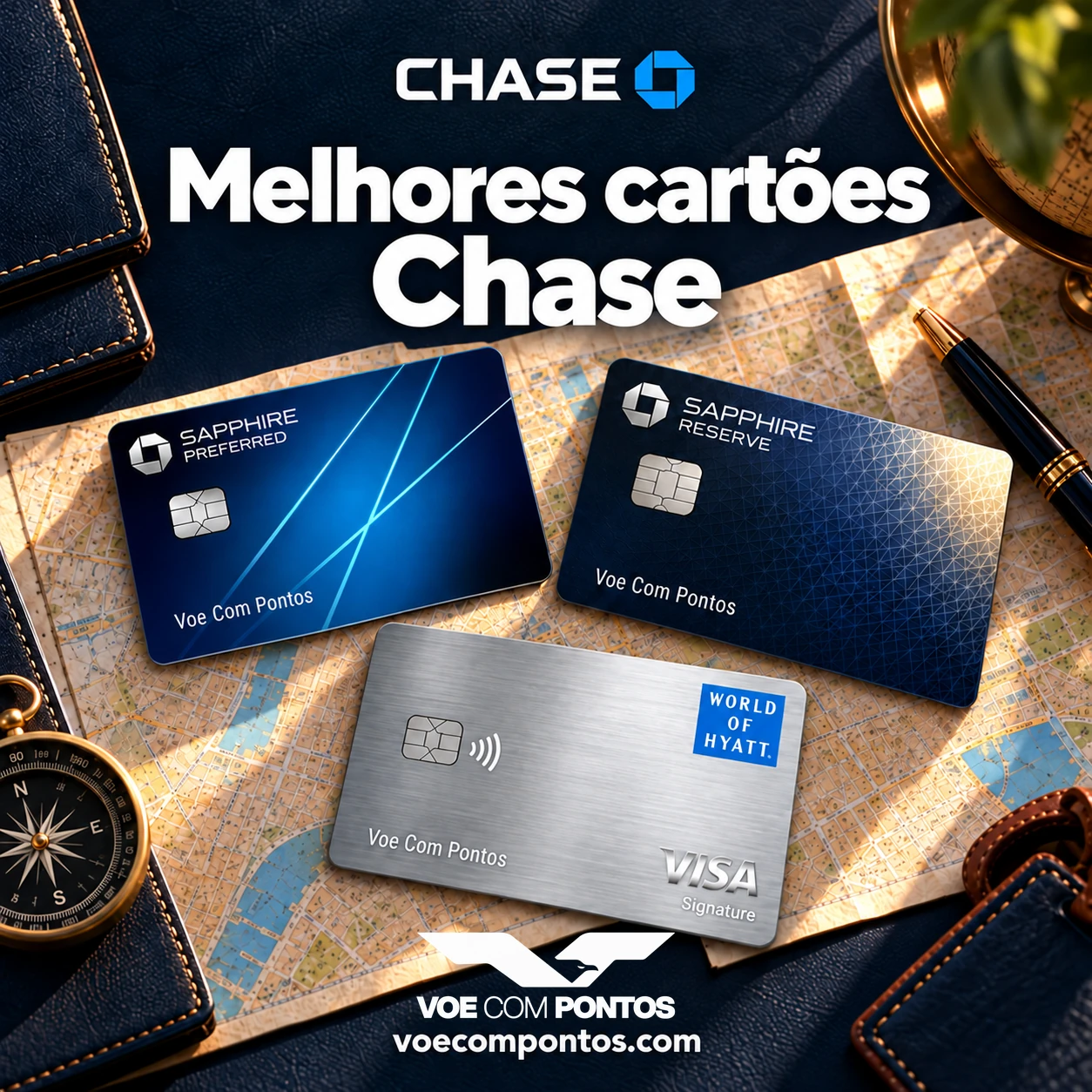 Melhores cartões Chase: Sapphire Preferred, Sapphire Reserve e World of Hyatt
