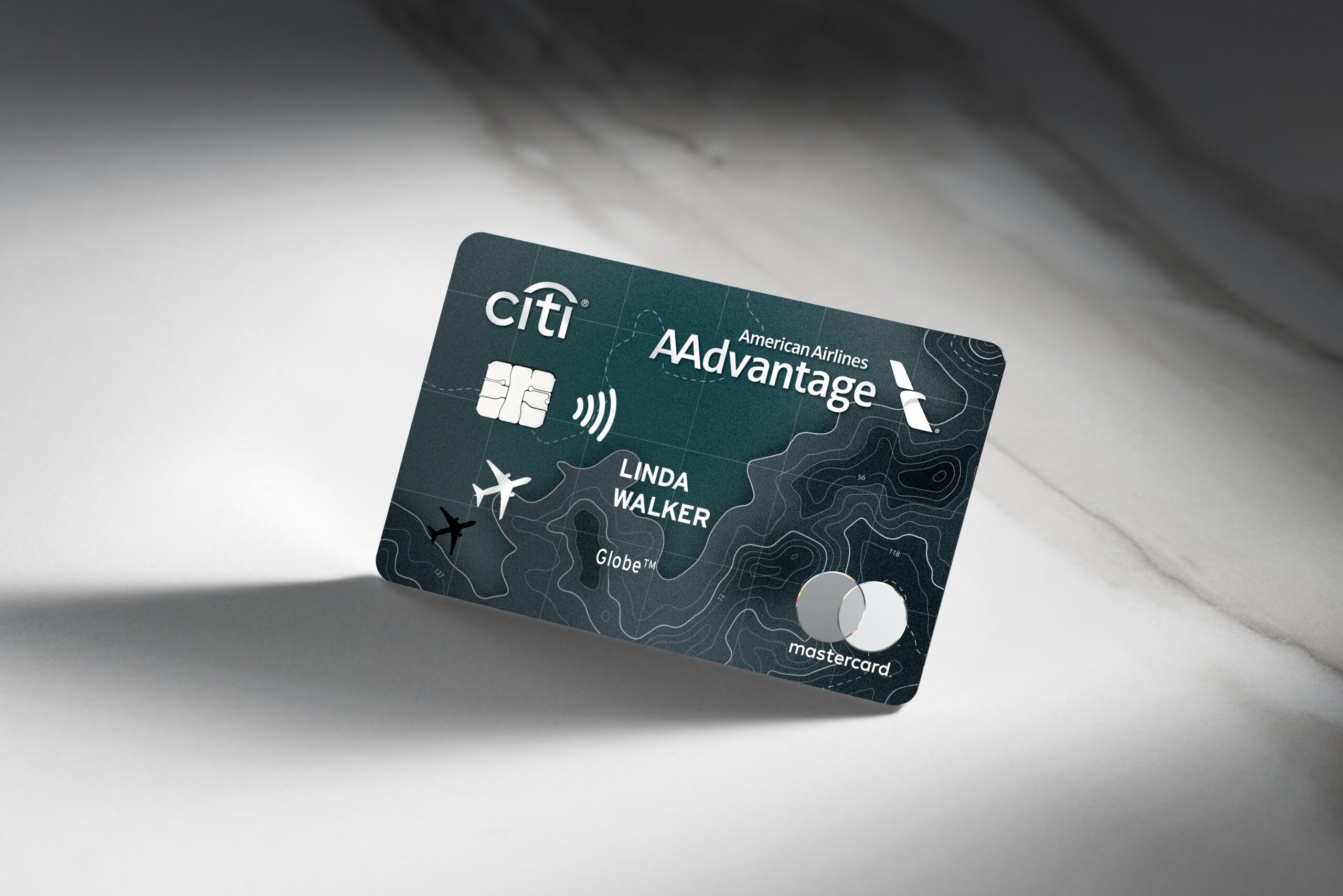Cartão Citi AAdvantage Globe verde, da categoria Mastercard World Legend