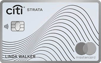 Citi Strata, cartão prateado com linhas onduladas